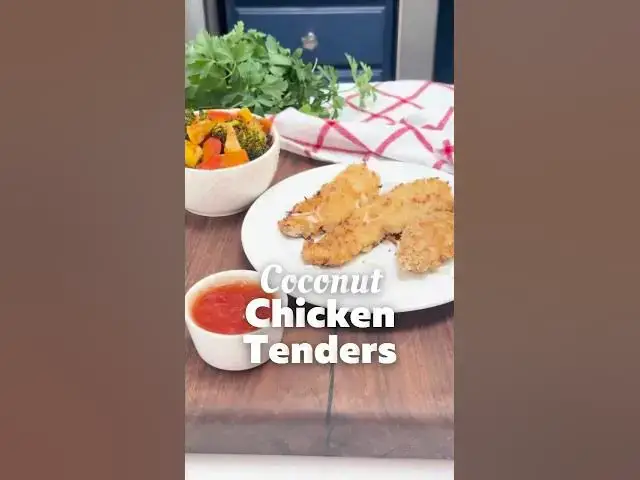 'Video thumbnail for Coconut Chicken Tenders | Crispy Low Sodium Sheet Pan Dinner #shorts'
