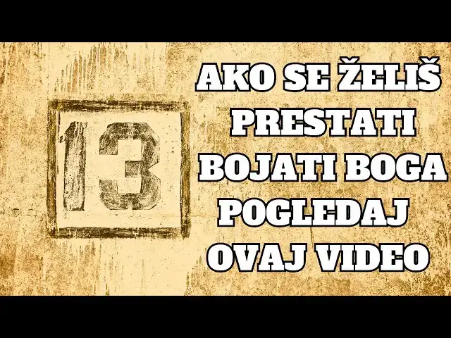 Video thumbnail for AKO SE ŽELIŠ PRESTATI BOJATI BOGA POGLEDAJ OVAJ VIDEO