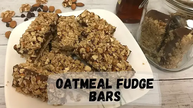 Video thumbnail for Oatmeal Bars Recipe No Bake | Healthy Oatmeal Fudge Bars | Happy Tummy Recipes