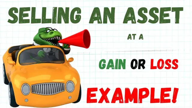 Video thumbnail for Gain or Loss on Sale of an Asset | Accounting How To | How to Pass Accounting Class