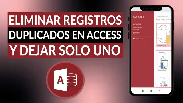 Video thumbnail for ¿Cómo eliminar datos o registros duplicados en ACCESS y dejar solo uno?