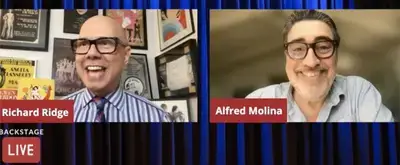 Video thumbnail for Alfred Molina Visits Backstage LIVE with Richard Ridge- Watch Now!