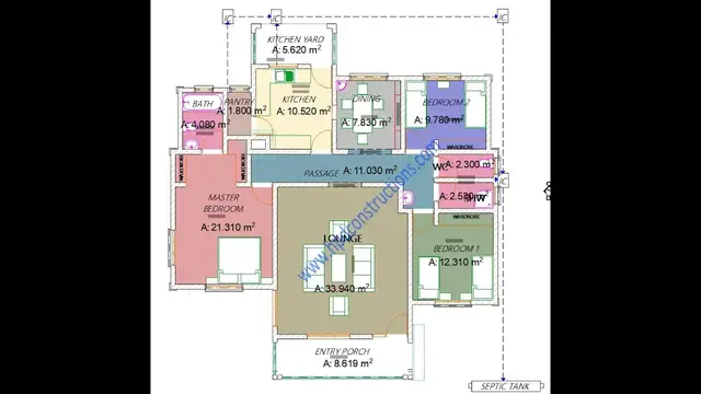 Video thumbnail for Three Bedroom Bungalow House Design