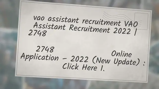 'Video thumbnail for தமிழ்நாடு கிராம உதவியாளர் பணிகள் – vao assistant recruitment (2021-22)'