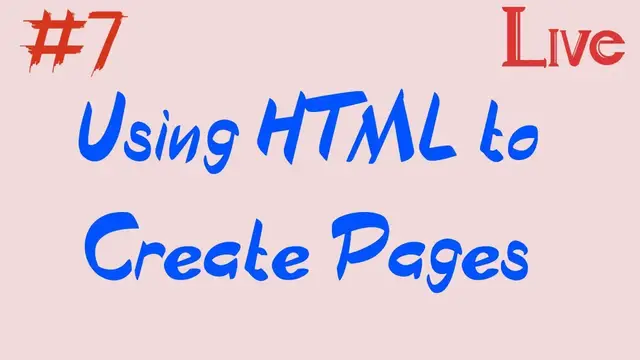 Video thumbnail for How To Use HTML To Create Pages | Live (Creating Portfolio) | | Full-Stack Web-Development Course #7