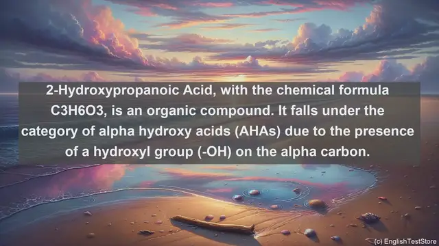 Video thumbnail for 2 hydroxypropanoic acid in science  definition and examples