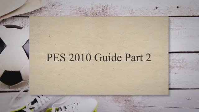 Video thumbnail for PES 2010 Guide Part 2: Tactics and Formation Settings