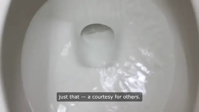 Video thumbnail for What Is A Courtesy Flush?