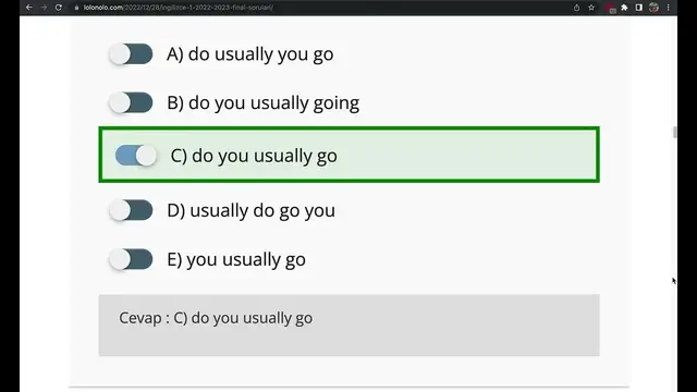Video thumbnail for İngilizce 1 2022 Final Soruları