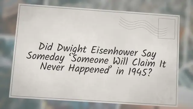 Video thumbnail for Did Dwight Eisenhower Say Someday