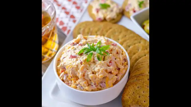 'Video thumbnail for How to Make Southern Pimento Cheese Spread - the perfect appetizer for any party!'