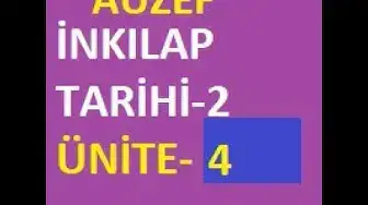 Video thumbnail for Atatürk İlkeleri Ve İnkılap Tarihi-2