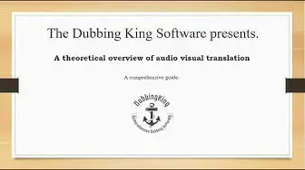 Video thumbnail for A Theoretical Overview Of Audio Visual Translation (Case Study)
