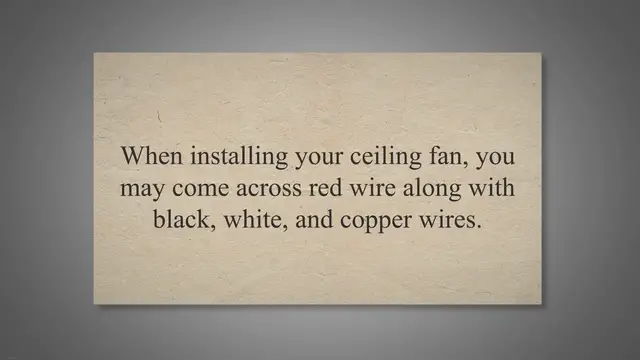 'Video thumbnail for What Is The Red Wire On A Ceiling Fan?'