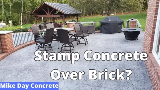 Video thumbnail for Amazing Looking Stamped Concrete Patio Over Existing Brick Pavers