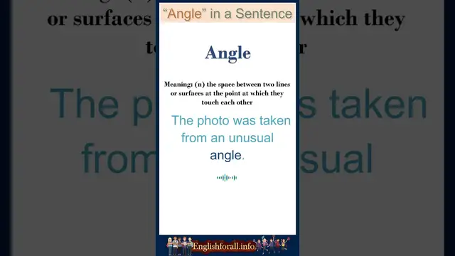 Video thumbnail for Angle meaning | Angle in a Sentence | Most common words in English #shorts