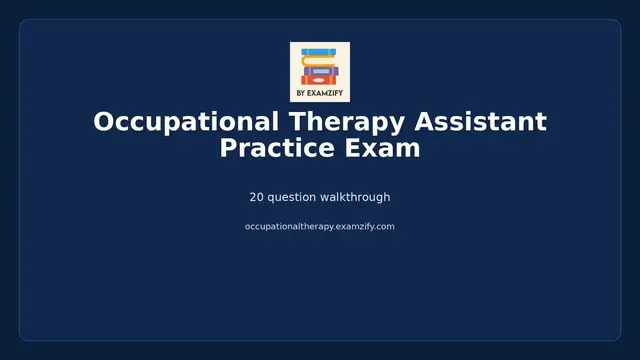 Video thumbnail for Occupational Therapy Assistant Practice Exam