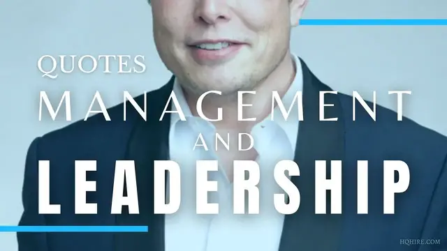 Video thumbnail for Best Management and Leadership Quotes (Elon Musk)