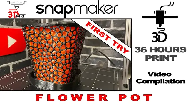 'Video thumbnail for Voronoi Flower Pot Time Lapse, 3D Printer Snapmaker 2.0 A350'