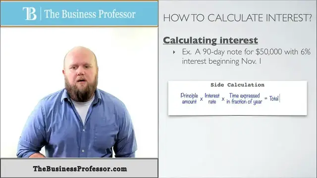 Video thumbnail for Calculating Interest when Recording Accounts Receivable
