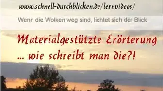 Video thumbnail for Materialgestützte Erörterung schreiben - wie macht man das?