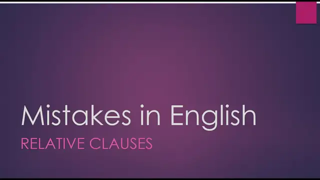 Video thumbnail for Relative clauses