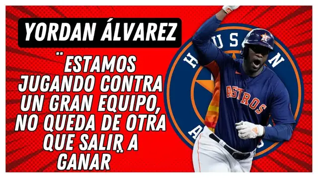 Video thumbnail for YORDAN ÁLVAREZ habla tras la segunda derrota de los ASTROS ante TEXAS RANGERS