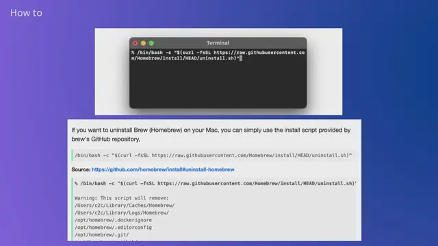 Video thumbnail for How to Uninstall Brew on Mac