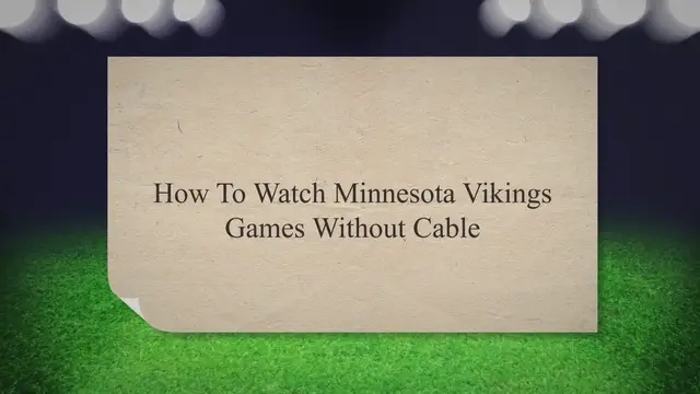 Video thumbnail for How To Watch Minnesota Vikings Live Online Without Cable in 2022