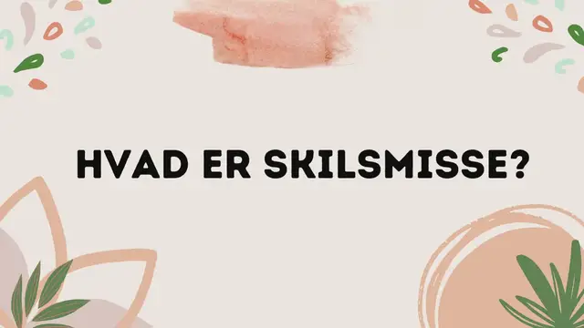 Video thumbnail for Hvad er skilsmisse