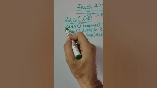 Video thumbnail for Learn Fetch API to Make HTTP Get Request to REST API in 60 Seconds #shorts