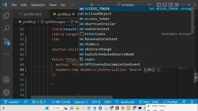 Video thumbnail for Javascript Gmail API Example to Move Messages into Trash Using Fetch API & OAuth2 in Browser