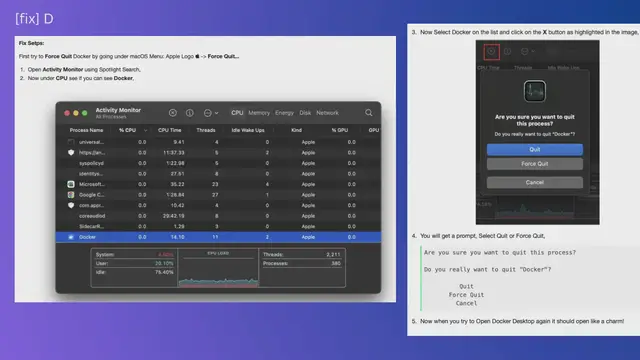 Video thumbnail for [fix] Docker Desktop App not starting on Mac (macOS)