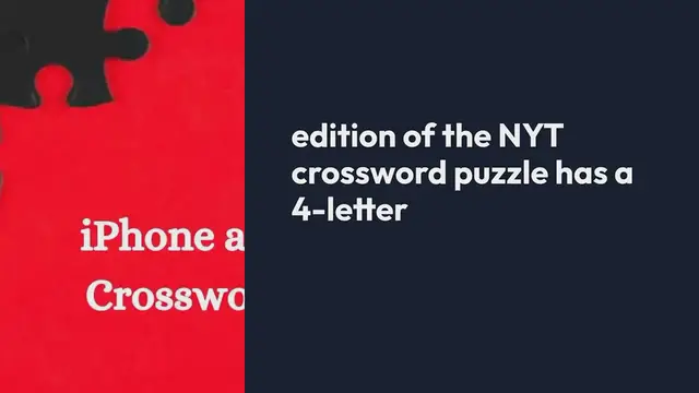 Video thumbnail for NYT iPhone assistant Crossword Clue Puzzle Answer from September 30, 2024