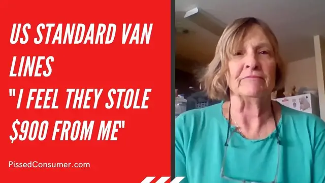 'Video thumbnail for US Standard Van Lines Reviews - I feel they stole $900 from me'