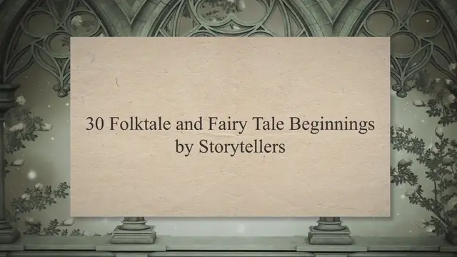 Video thumbnail for 30 Folktale and Fairy Tale Beginnings by Storytellers