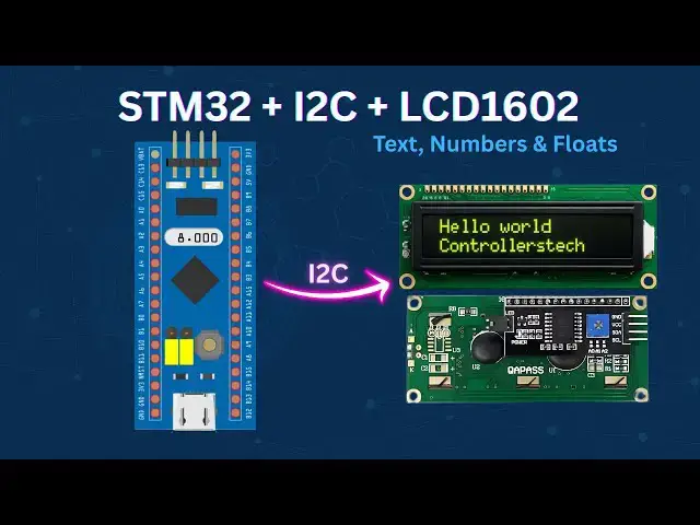 Video thumbnail for Interface LCD1602 with STM32 via I2C | CubeMX + HAL Guide | Print Strings Numbers Floats