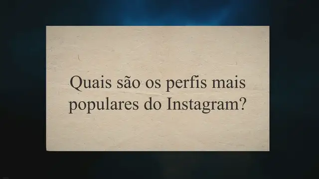 Video thumbnail for 7 Perfis com mais seguidores no Instagram