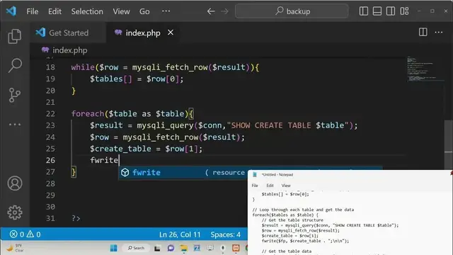 Video thumbnail for PHP 7 Script to Backup MySQL Database and Download it as SQL File in Browser