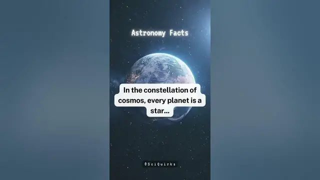 'Video thumbnail for Cosmos | Constellations | Starts | #shorts #facts #science #quotes'