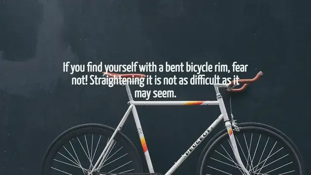 'Video thumbnail for How To Straighten A Bent Bicycle Rim'
