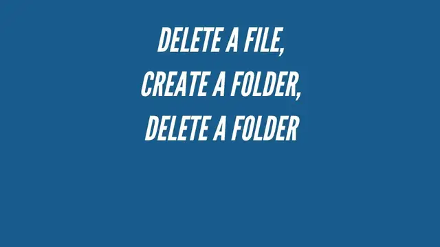 Video thumbnail for Create or Delete a Folder and Delete a file in Stata