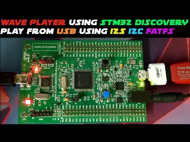 Video thumbnail for WAVEPLAYER using STM32 || I2S AUDIO || CS43L22 || F4 DISCOVERY
