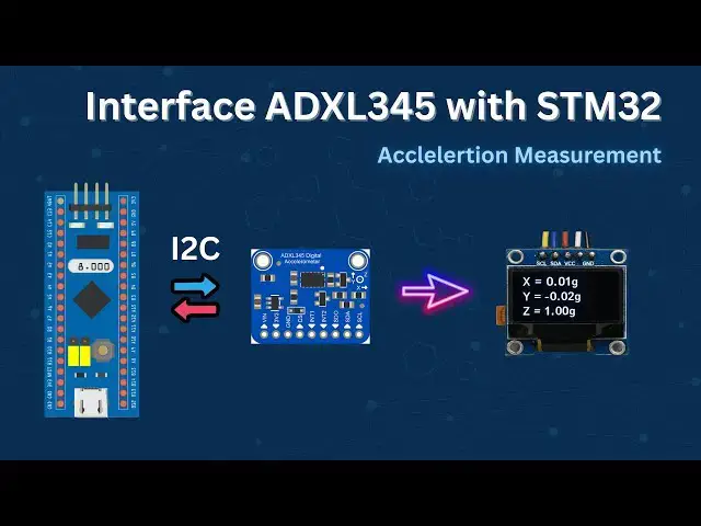 Video thumbnail for STM32 + ADXL345 + I2C + OLED | Real-Time Accelerometer Tutorial