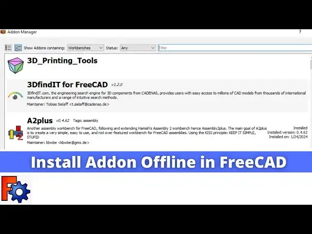'Video thumbnail for Install Addon offline in FreeCAD | Mechnexus |'