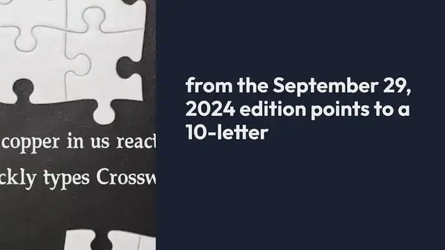 Video thumbnail for The copper in us reacts badly to prickly types Crossword Clue Puzzle Answer from September 29, 2024