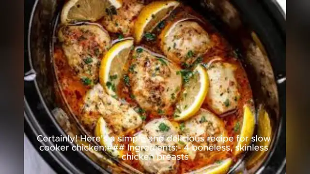 Video thumbnail for slow cooker chicken recipe