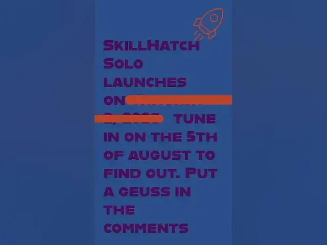 Video thumbnail for 🚨 Launch Date Revealed! | SkillHatch Solo is Coming…#mindset #skillhatch solo