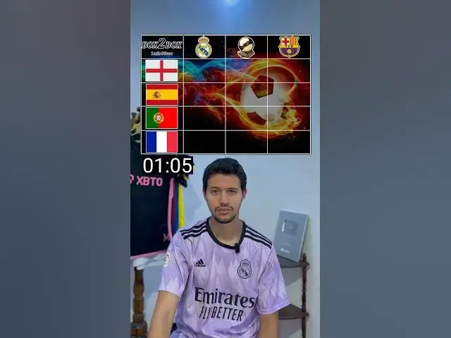 'Video thumbnail for كم لاعب تقدر تسمي في 1 دق و 5ث Box2Box'