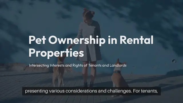 Video thumbnail for Pet Ownership in Rental Properties